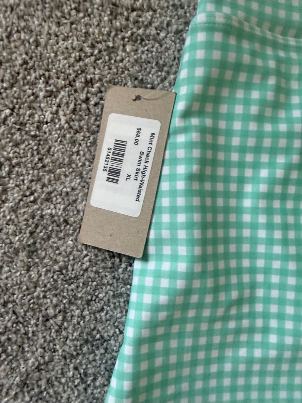 Gingham Mint check Albion fit swim set - Picture 2 of 4